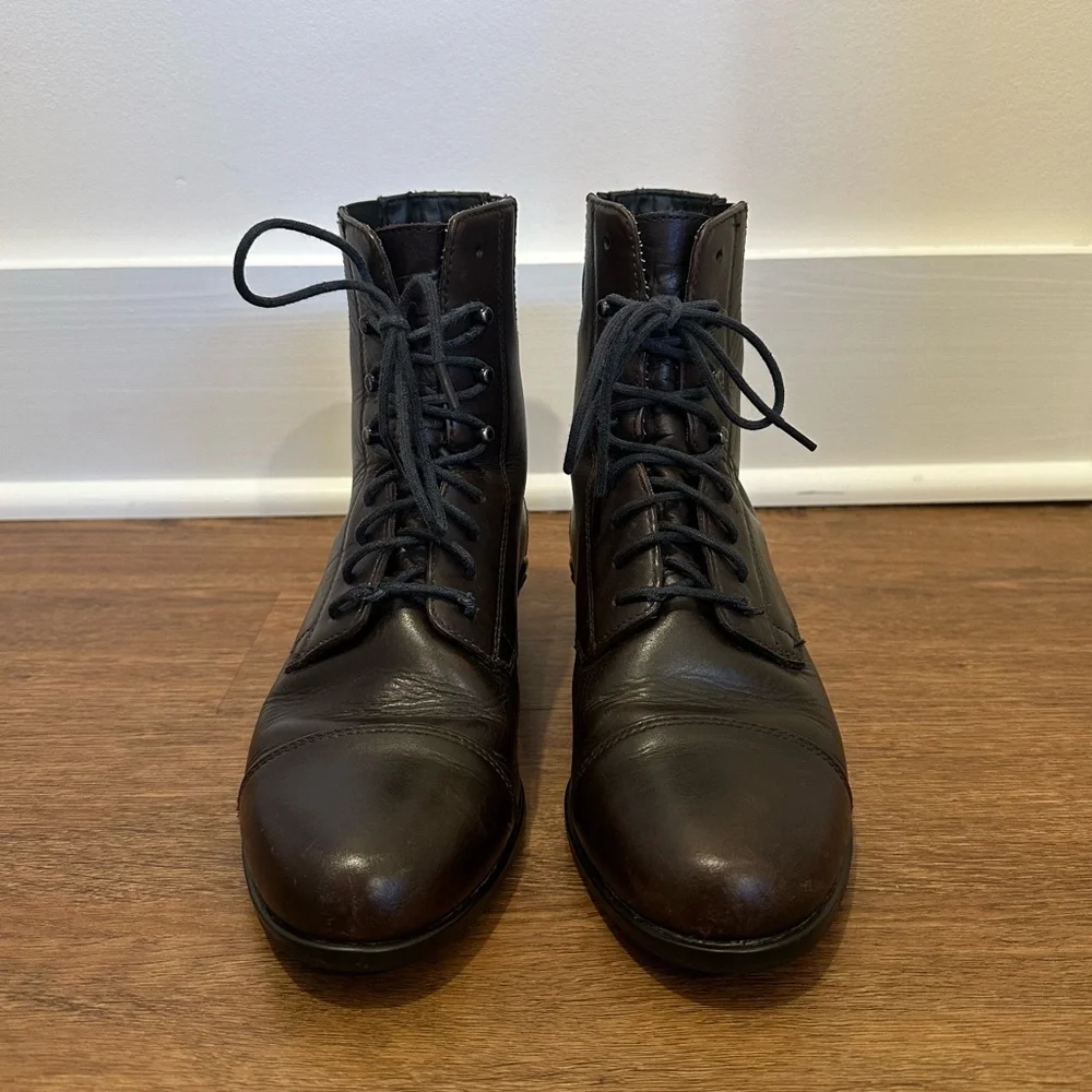 ARIAT Heritage Lace-Up Paddock Riding Boot, Dark Brown Leather Size 8 - Picture 2 of 8